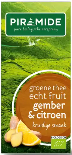 De Online Drogist Piramide thee groene thee gember & citroen 20zk aanbieding