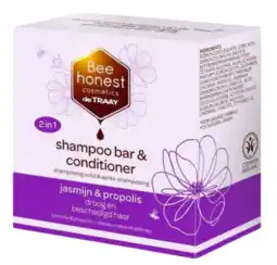 De Online Drogist Bee honest shampoo bar & conditioner jasmijn & propolis 80gr aanbieding