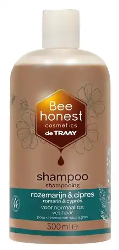De Online Drogist Bee honest shampoo rozemarijn & cipres 500ml aanbieding