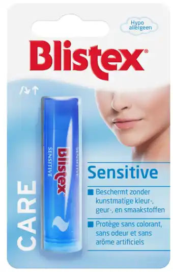 De Online Drogist Blistex lip sensitive stick blisterverpakking 4,25gr aanbieding