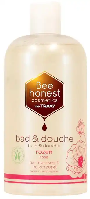 De Online Drogist Bee honest bad & douche rozen 500ml aanbieding