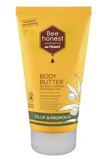 De Online Drogist Bee honest body butter olijf & propolis 150ml aanbieding