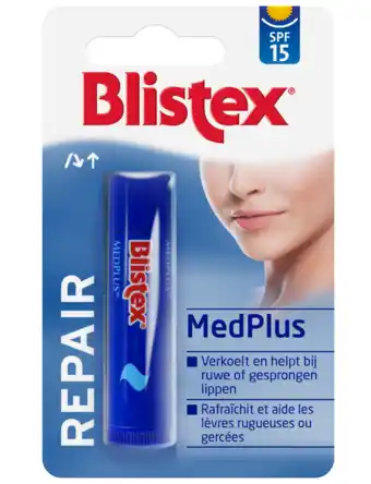 De Online Drogist Blistex medplus stick blisterverpakking 4,25gr aanbieding