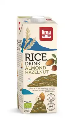 De Online Drogist Lima rijstdrink hazelnoot amandel 1lt aanbieding