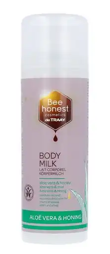 De Online Drogist Bee honest body milk aloë vera & honing 150ml aanbieding