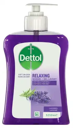 De Online Drogist Dettol relaxing wasgel antibacterieel lavendel 250ml aanbieding