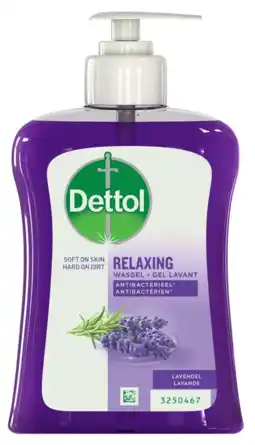 De Online Drogist Dettol relaxing wasgel antibacterieel lavendel 250ml aanbieding