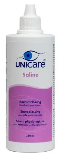De Online Drogist Unicare saline lenzenvloeistof 360ml aanbieding