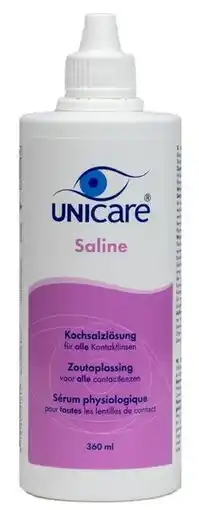 De Online Drogist Unicare saline lenzenvloeistof 360ml aanbieding