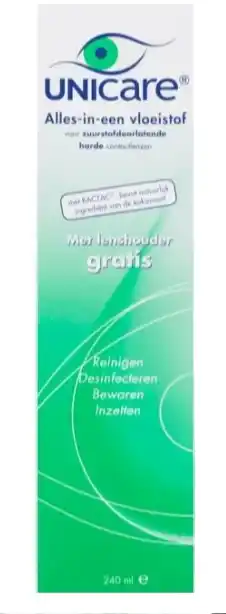 De Online Drogist Unicare alles-in-een vloeistof voor harde contactlenzen 240 ml 240ml aanbieding