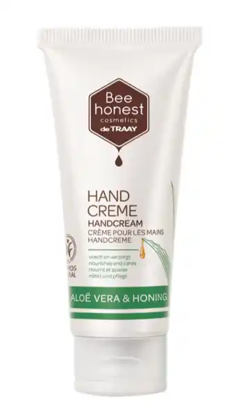 De Online Drogist Bee honest handcrème aloë vera & honing 50ml aanbieding