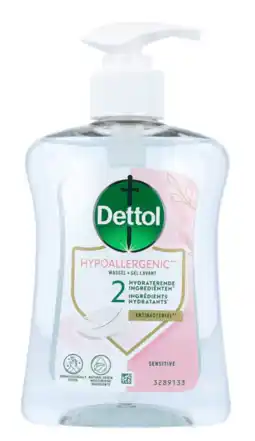 De Online Drogist Dettol handzeep antibacterieel gevoelige huid 250ml aanbieding