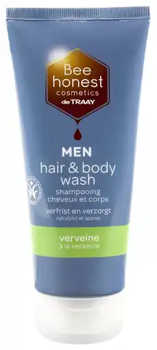 De Online Drogist Bee honest men hair & body wash verveine 200ml aanbieding