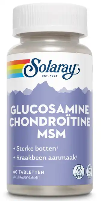 De Online Drogist Solaray glucosamine, chondroïtine & msm tabletten 60tb aanbieding