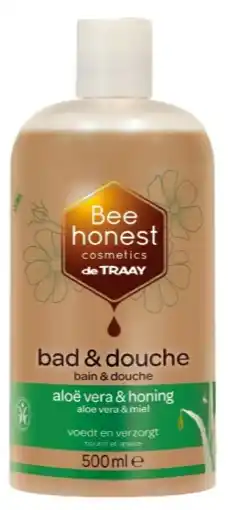 De Online Drogist Bee honest bad & douche aloë vera & honing 500ml aanbieding