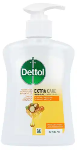 De Online Drogist Dettol handzeep extra care honing & galamboter 250ml aanbieding