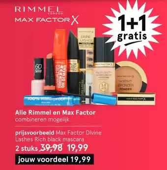 Etos Alle Rimmel en Max Factor aanbieding