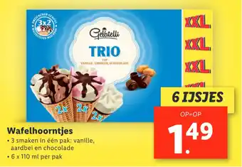 Lidl Wafelhoorntjes aanbieding