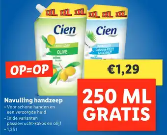 Lidl Navulling handzeep aanbieding