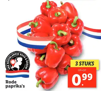 Lidl Rode paprika's aanbieding