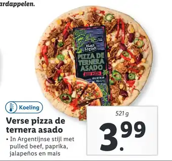 Lidl Verse pizza de ternera asado aanbieding