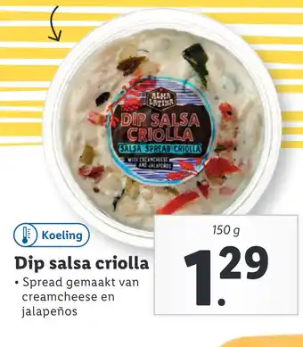 Lidl Dip salsa criolla aanbieding