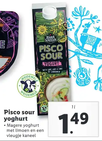 Lidl Pisco sour SCO sour yoghurt aanbieding