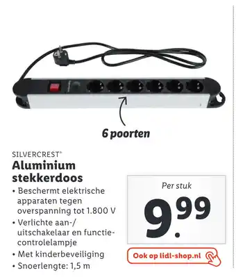 Lidl Aluminium stekkerdoos aanbieding