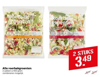 Coop Alle roerbakgroenten 2 zakken à 400 g aanbieding