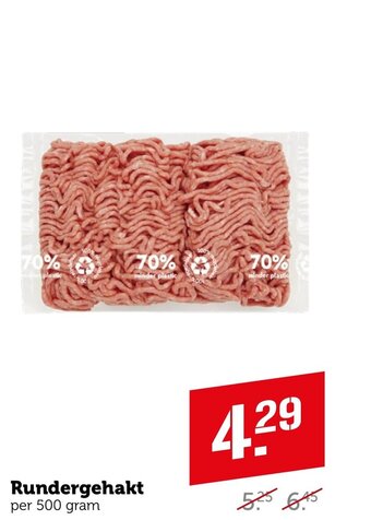 Coop Rundergehakt per 500 gram aanbieding