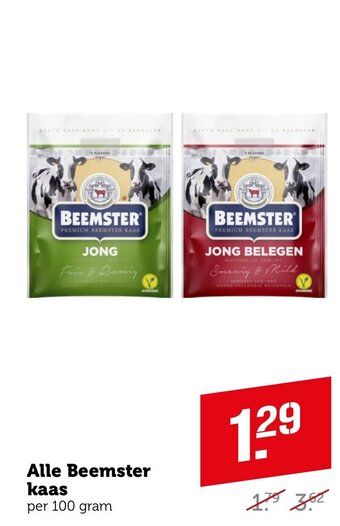 Coop Alle Beemster kaas per 100 gram aanbieding