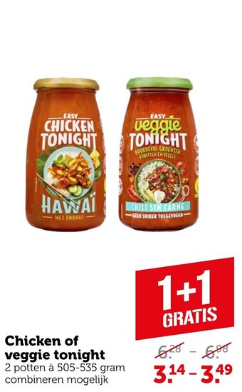 Coop Chicken of veggie tonight aanbieding