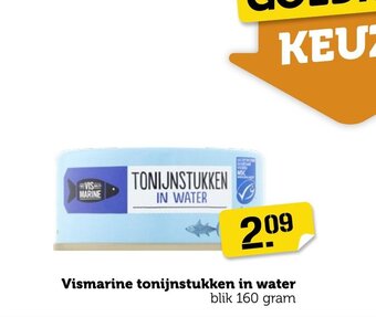 Coop Vismarine tonijnstukken in water 160g aanbieding