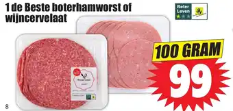 Dirk Boterhamworst of wijncervelaat 100g aanbieding