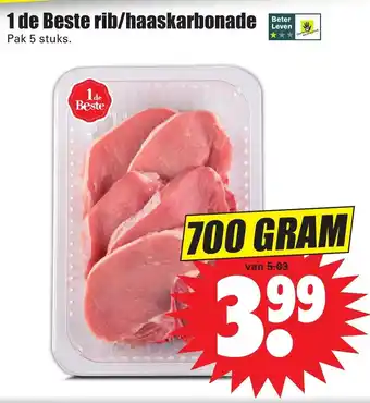 Dirk Rib/Haaskarbonade 700g aanbieding