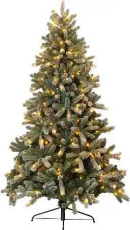 Intratuin Intratuin kunstkerstboom sven besneeuwd met 360 lampjes warm wit d 136 h 210 cm aanbieding