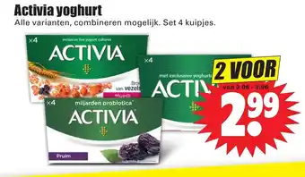 Dirk Activia yoghurt 2*4st aanbieding