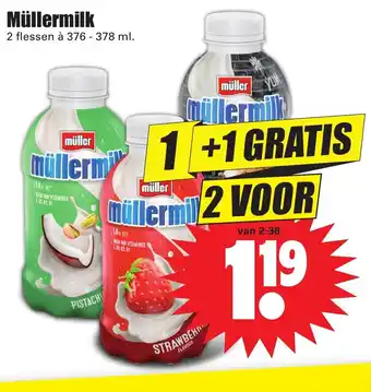 Dirk Muller Mullermilk 2*376-378ml aanbieding