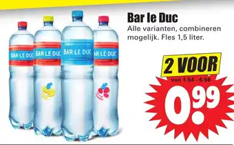 Dirk Bar le Duc mineraalwater 2*1.5L aanbieding