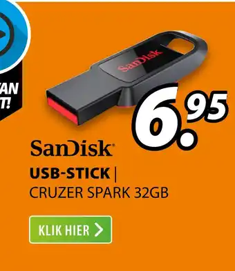 Expert SanDisk USB-STICK| CRUZER SPARK 32GB aanbieding