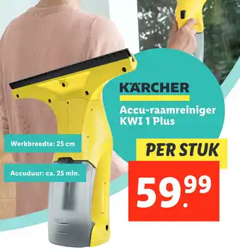 Lidl KARCHER Accu-raamreiniger KWI 1 Plus aanbieding