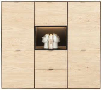 Xooon Elements, dressette 150 cm - 5-deuren + 2-laden + 1-niche + led - natural aanbieding