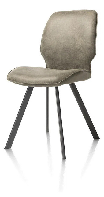 Happy@Home Semmi, eetkamerstoel - zwart frame - microleder taurus - olijf aanbieding
