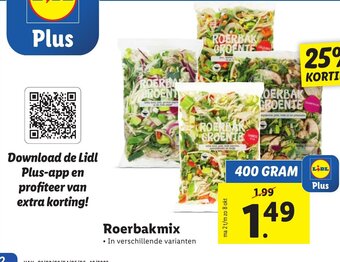 Lidl Roerbakmix 400g aanbieding