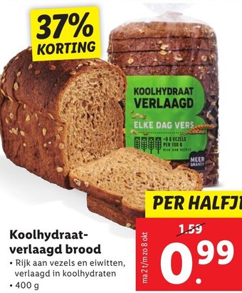 Lidl Koolhydraat- verlaagd brood aanbieding