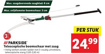 Lidl PARKSIDE Telescopische boomschaar met zaag aanbieding