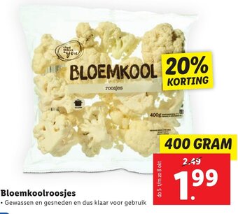 Lidl Bloemkoolroosjes 400g aanbieding