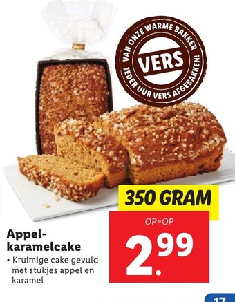 Lidl Appel-karamelcake 350g aanbieding