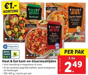 Lidl Heat & Eat kant-en-klaarmaaltijden aanbieding