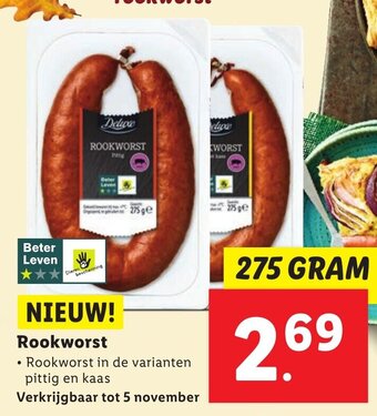 Lidl Rookworst 275g aanbieding